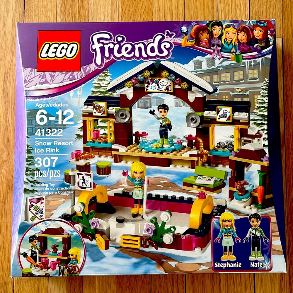 NIB Org Fact Seals Lego Friends Snow Resort Ice Rink 307 PCS #41322